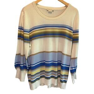 W by Worth Striped Lightweight Sweater - size XL